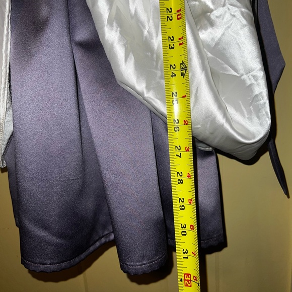 Girls White & Lilac Silk Floral Tied Back Formal Dress Flower Girl Dress - Picture 15 of 16